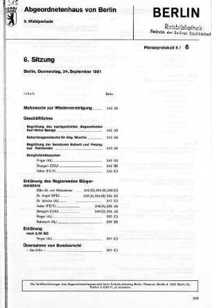 Nr. 6, 24. September 1981
