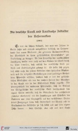 Die deutsche Kunst und Kaulbachs Zeitalter der Reformation (1863)