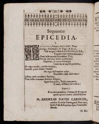 52-65, Sequuntur Epicedia.