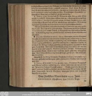 Vom Zwölfften Monat dieses 1595. Jars.