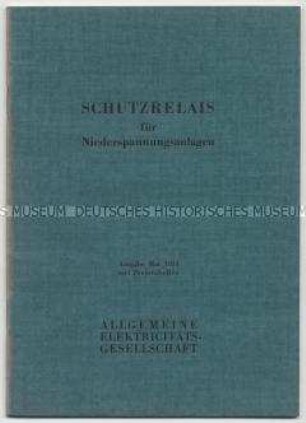 Schutzrelais für Niederspannungsanlagen (O) (Rf/V Druckschrift 1173)