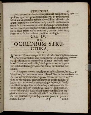 Cap. IV. De Oculorum Structura.