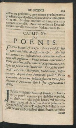 Caput XV. De Poenis