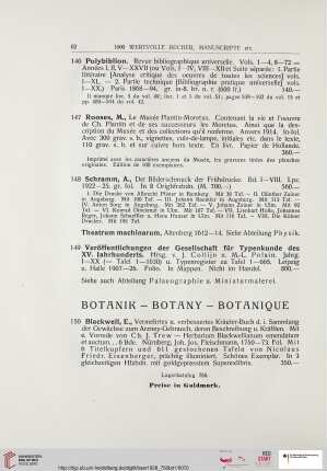 Botanik - Botany - Botanique (Nr. 150 - 158)
