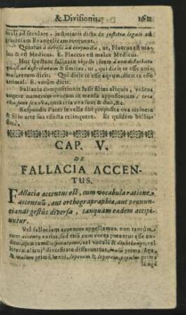 Cap. V. De Fallacia Accentus.