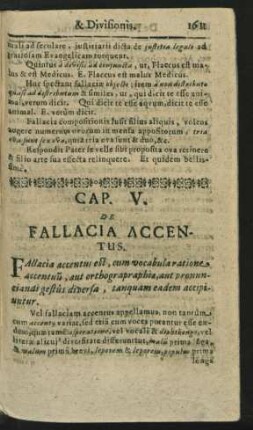 Cap. V. De Fallacia Accentus.