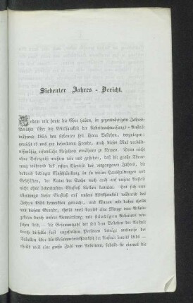 Siebenter Jahres-Bericht.