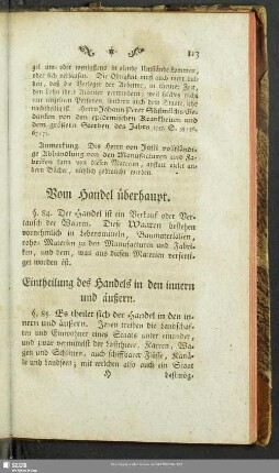 Vom Handel überhaupt