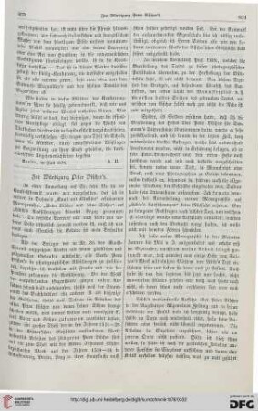 Zur Würdigung Peter Vischer's