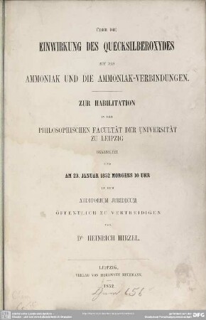 Über die Einwirkung des Quecksilberoxydes auf das Ammoniak und die Ammoniak-Verbindungen