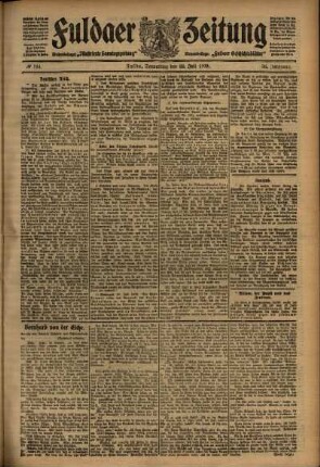 Ausgabe vom Donnerstag, den 22. Juli 1909.