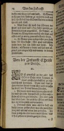 Von der Zukunfft Christi zum Gericht
