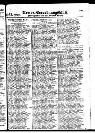 1222.Ausgabe. Montag, 23. Oktober 1916