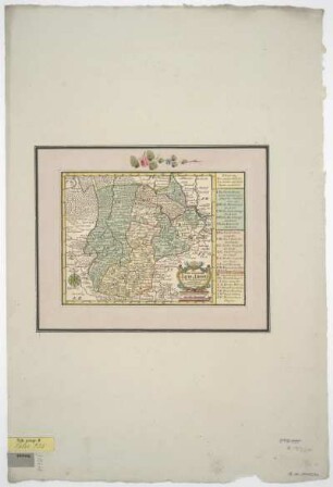 Karte von den Fürstentümern Jauer und Liegnitz, 1:590 000, Kupferstich, vor 1746