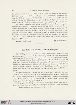 9: Zum Erlaß des Kaisers Valens an Eutropius