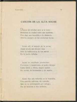 Canción de la alta noche