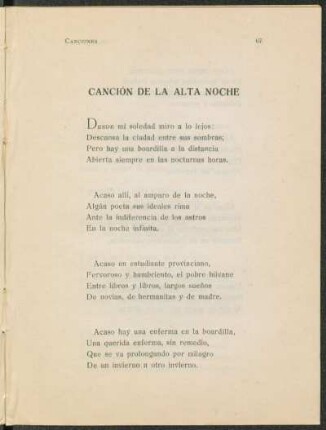 Canción de la alta noche