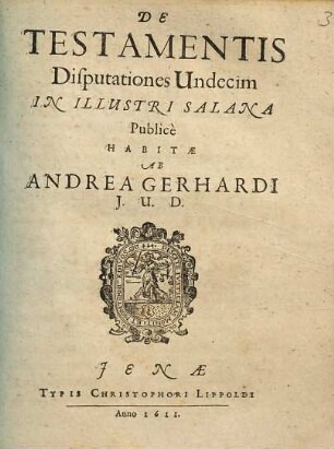 De Testamentis Disputationes Undecim