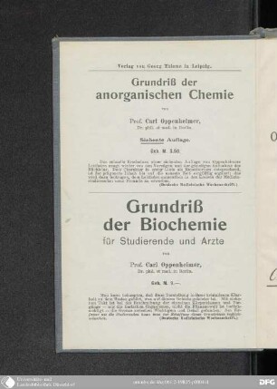 Grundriß der organischen Chemie