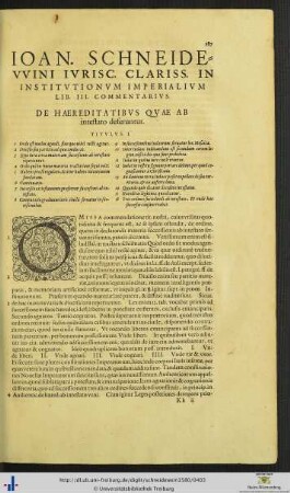 Titulus I. De Haereditatibus quae ab intestato deferuntur.
