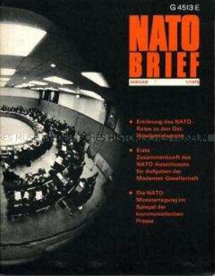 Monatszeitschrift der NATO mit Berichten zu den Dezembertagungen
