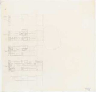 Institut für evangelische Kirchenmusik, Domchor und Internat, Schleswiger Ufer, Berlin-Tiergarten: 5 Grundrisse 1:200