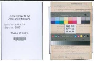 Entnazifizierung Wilhelm Gerke , geb. 00.00.0000 (Lehrer)