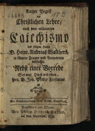 Kurzer Begrif der Christlichen Lehre