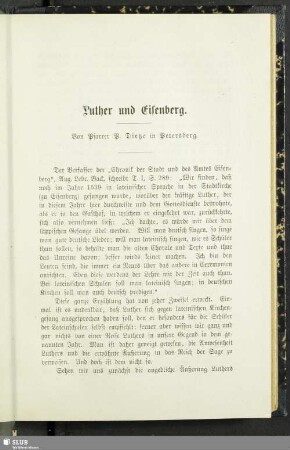 Luther und Eisenberg