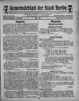 1926,29: Nr. 29, 18. Juli 1926