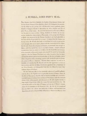 J. Russell, Lord Privy Seal.