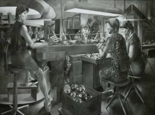 Aus dem Triptychon "Mensch und Umwelt", Tafel 1: Am Band