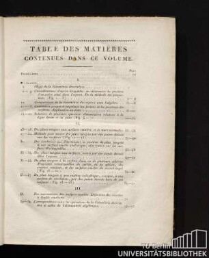 Table Des Matières Contenues Dans Ce Volume.