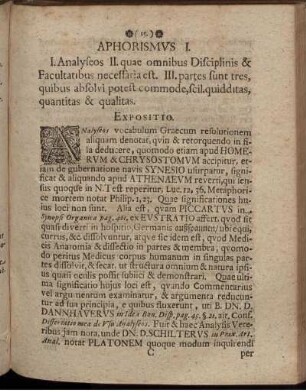 Aphorismus I. - Aphorismus V.