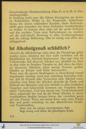 Ist Alkoholgenuß schädlich?