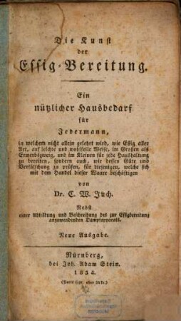Die Kunst der Essig-Bereitung