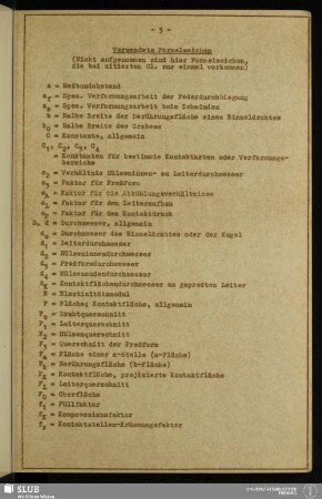 Verwendete Formelzeichen