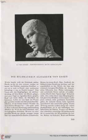 43: Die Bildhauerin Elisabeth von Esseö
