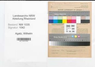 Entnazifizierung Wilhelm Agatz , geb. 17.07.1906 (Hauer)