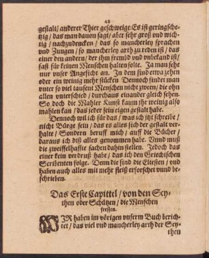 Das Erste Capittel ... - Das Vierte Capittel ...