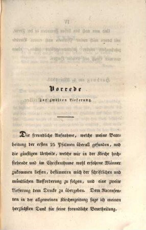 Psalmen zur Verlesung in Betstunden u. zur häuslichen Erbauung bearbeitet, 2