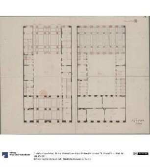 Berlin. Entwurf zum Haus Unter den Linden 76. Grundriss