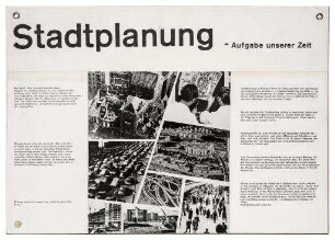 Nr. 1 Stadtplanung - Aufgabe unserer Zeit (Werkbundkiste Stadtplanung - Aufgabe unserer Zeit, Schautafel)