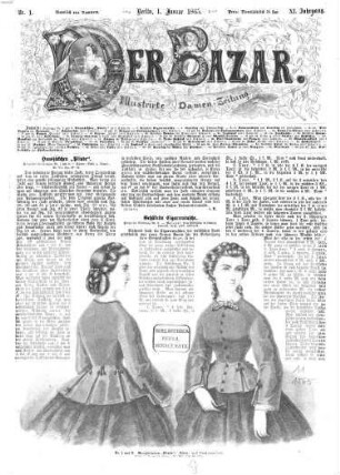 Der Bazar : illustrirte Damen-Zeitung. 11. 1865
