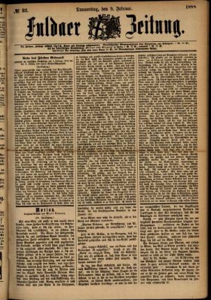 Ausgabe vom Donnerstag, den 09. Februar 1888.