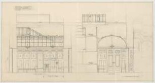Thiersch, Friedrich von; Wiesbaden; Kurhaus - Künstlerzimmer Treppenhaus Südwest (Ansichten)