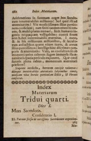462-464, Index Materiarum Tridui quarti