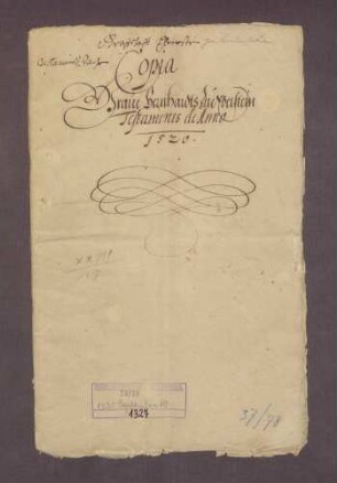 Testament des Grafen Bernhard III. von Eberstein