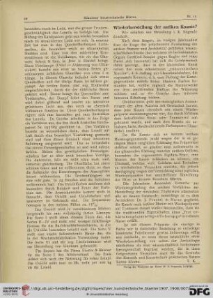 4: Wiederherstellung der antiken Kausis?