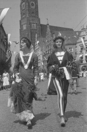 Landshut: Festzug, Einzelfiguren in Tracht [Kostüm]